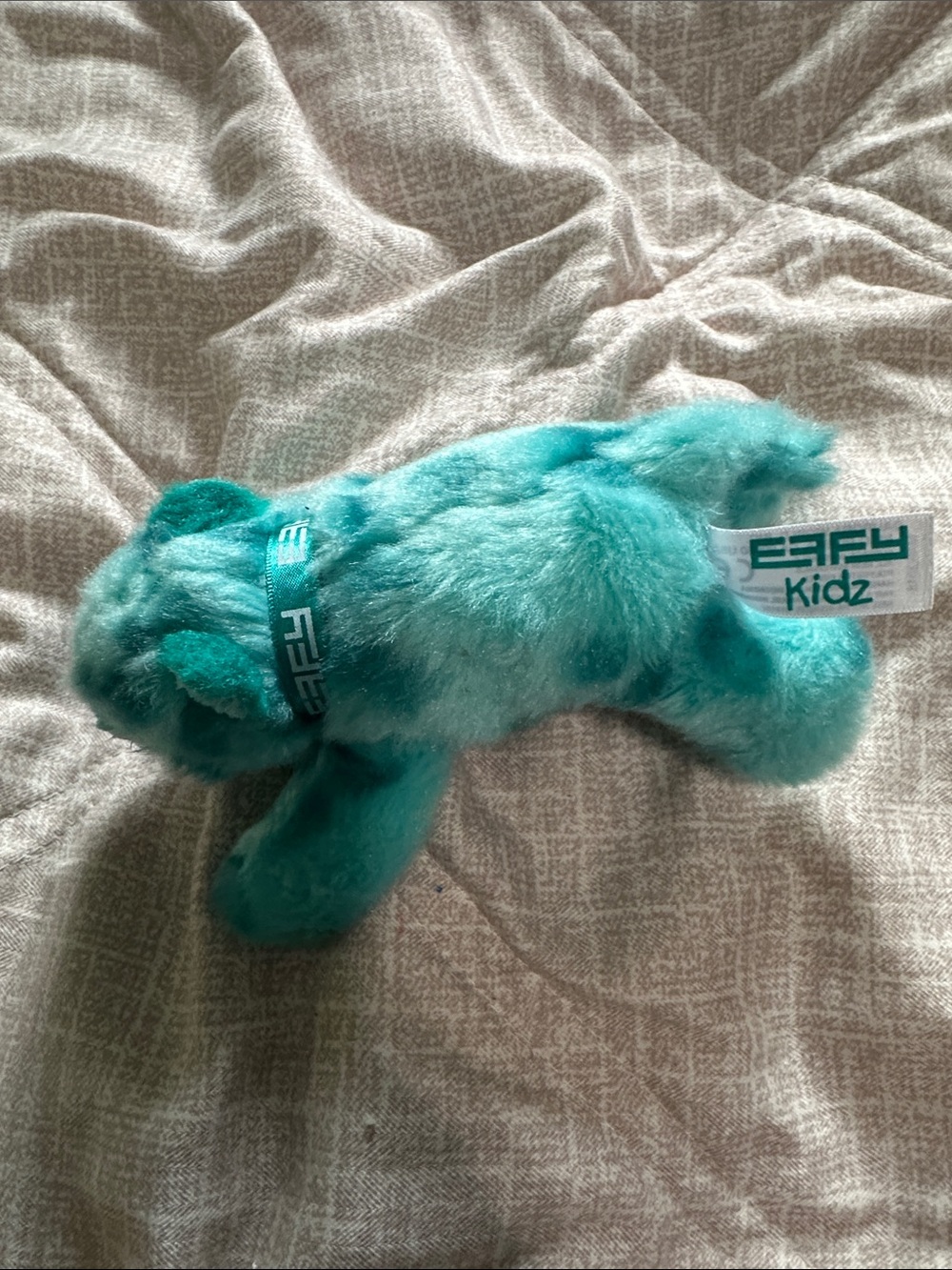 Effy Teal Plush Bear with Zipper Pocket